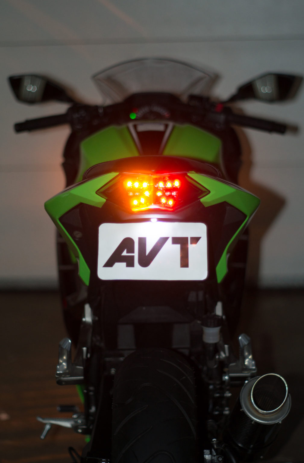 AVT Ninja 300 Fender Eliminator Kit 20132017 Integrated LED Tail